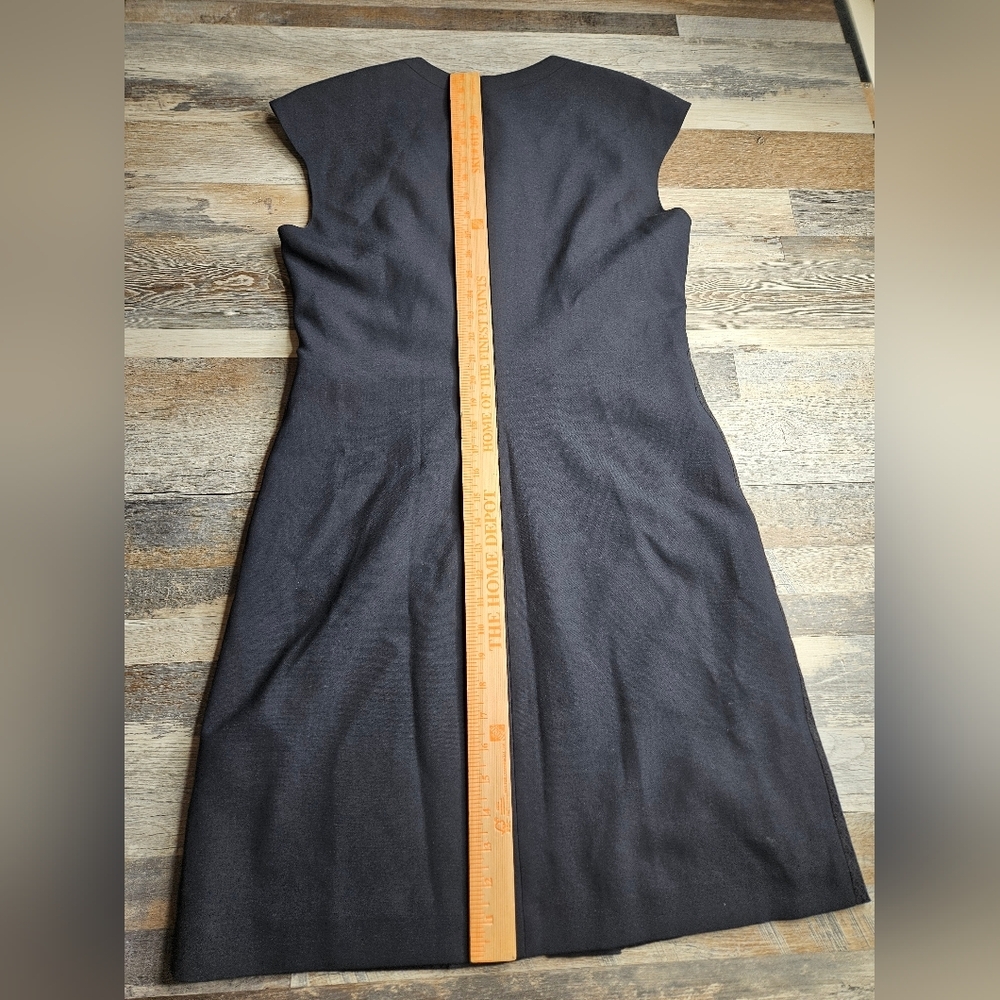 Ted Baker Textured Dress Navy Blue Zipper Front Size 8 NEW - Picture 7 of 11